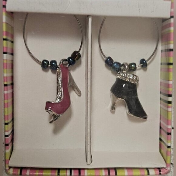 Wine Glass Charms Set of 6 New In Box. High Heels Shoes - Picture 4 of 6